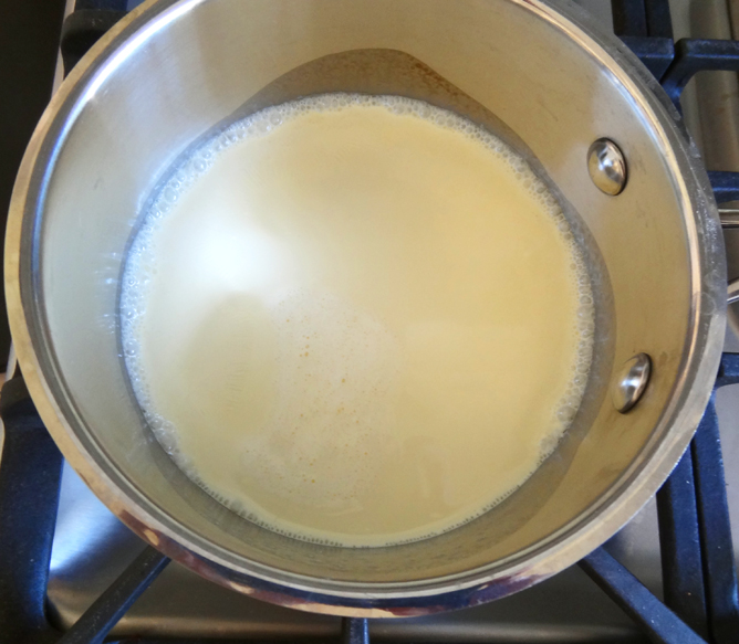 Cream in a pot