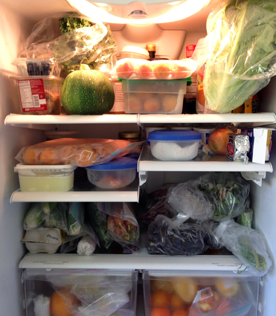 Inside view of refrigerator