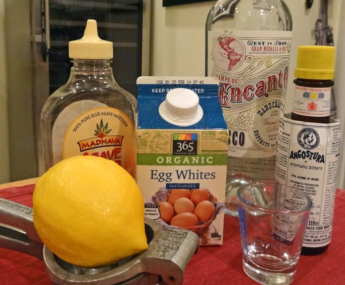 Ingredients for Pisco Sour