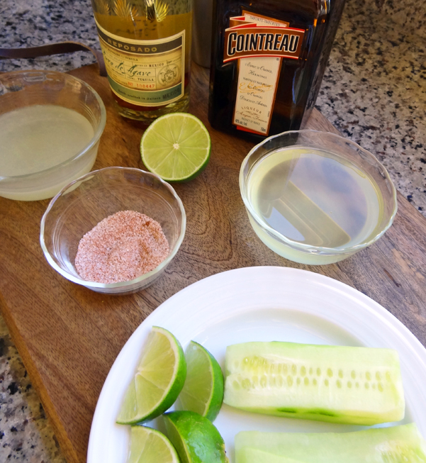 Ingredients for Spicy Cucumber Margarita