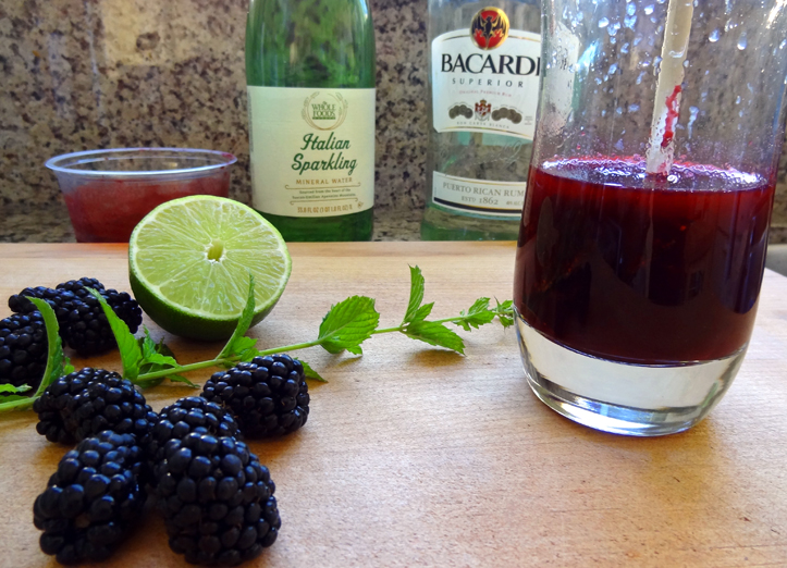 Beautiful blackberry syrup added