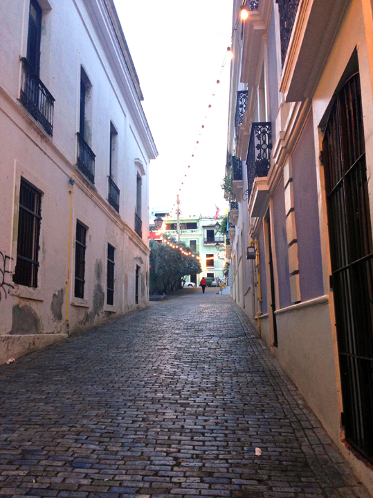 One of the narrow callejons off Calle San Francisco, Old San Juan