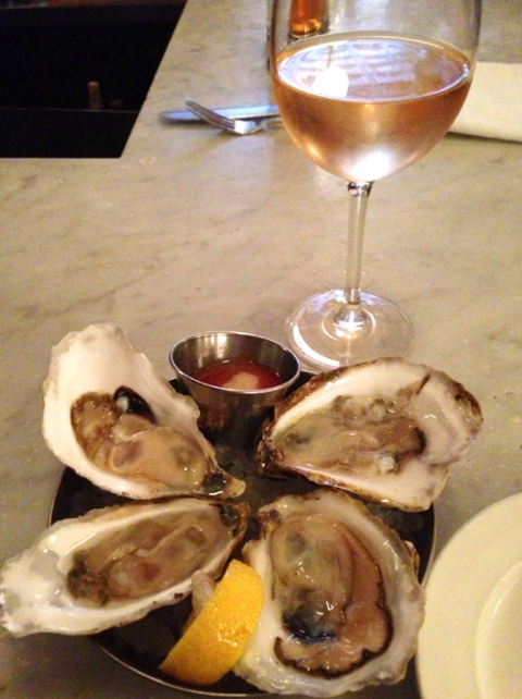 Oysters to start with a glass of crisp, yet fruity rose