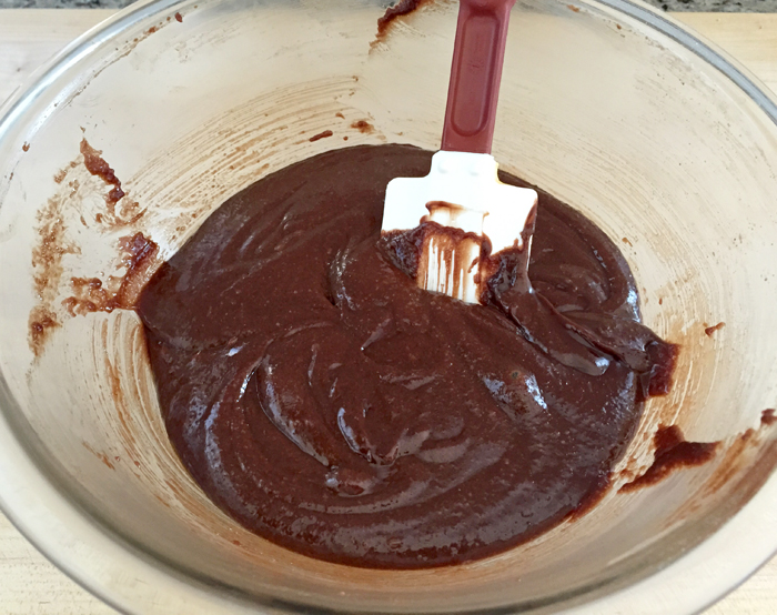 Gluten-free brownie batter: no substitutions